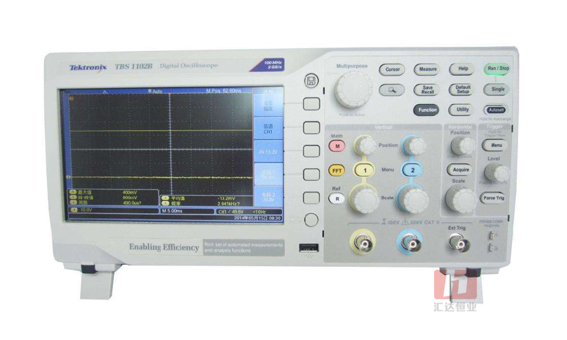 泰克tbs1102b 100m双通道7寸数字示波器